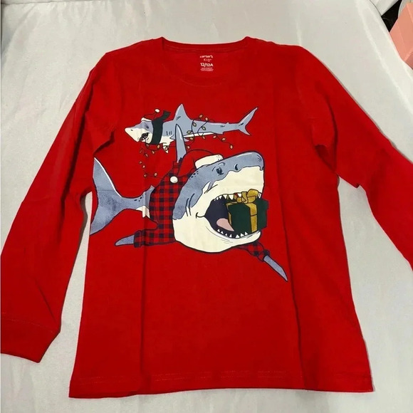 New with tags, boys size 12 Christmas shirt, #D701 - Picture 1 of 5
